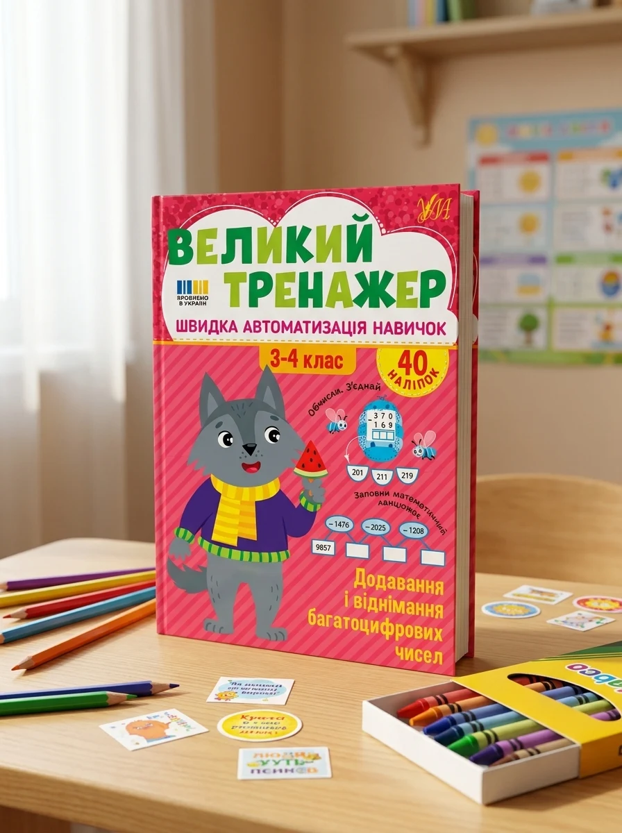 Великий тренажер. Додавання і віднімання багатоцифрових чисел — Підготовка до школи