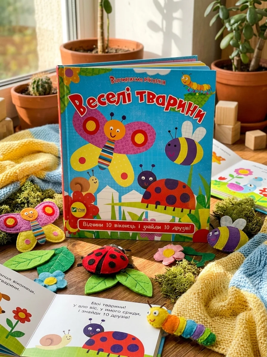 Веселі тварини — Розвивальні книги