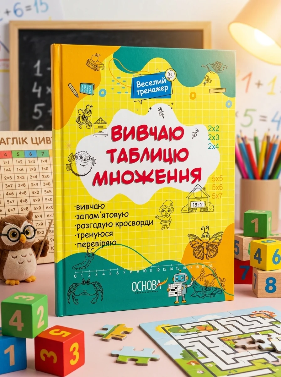 Веселий тренажер. Вивчаю таблицю множення — Розвивальні книги
