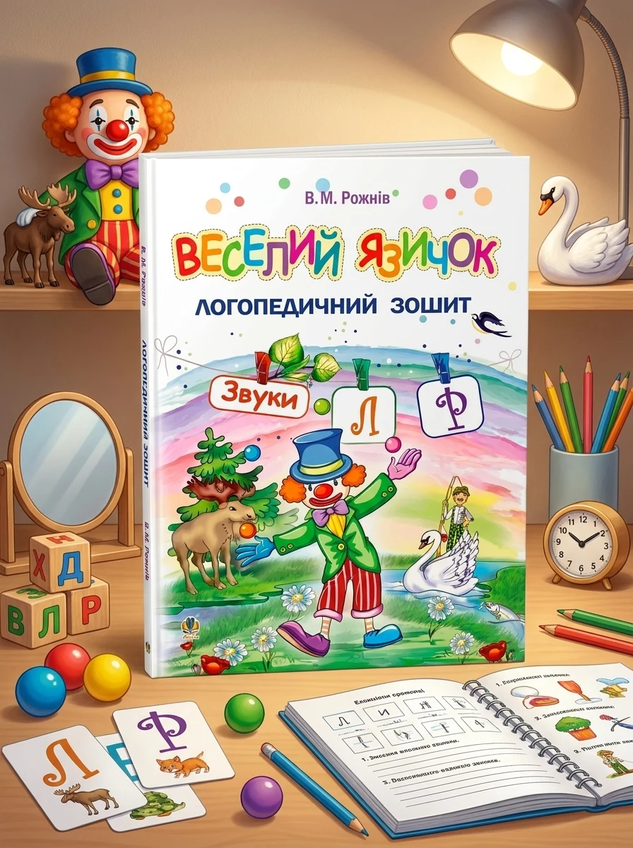 Веселий язичок. Логопедичний зошит для дошкільнят. Звуки [л], [р] — Розвивальні книги