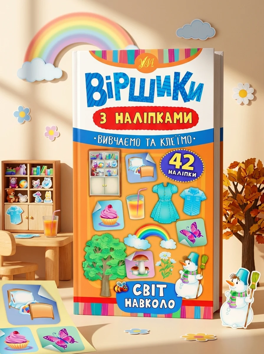 Віршики з наліпками. Світ навколо — Книги з наліпками