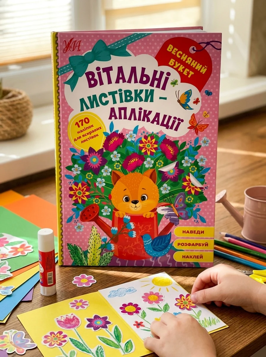 Вітальні листівки-аплікації. Весняний букет — Книги-іграшки