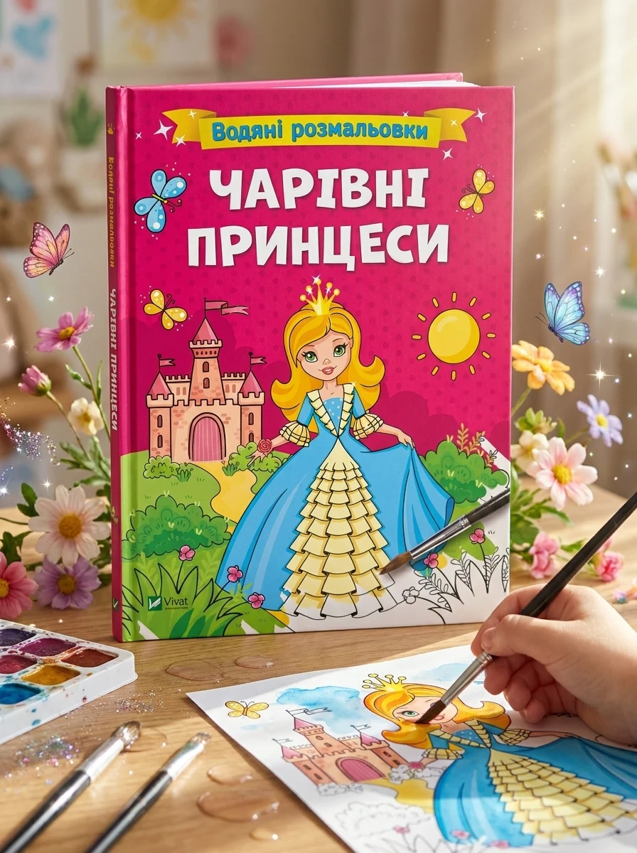 Водяні розмальовки. Чарівні принцеси | купити книгу онлайн