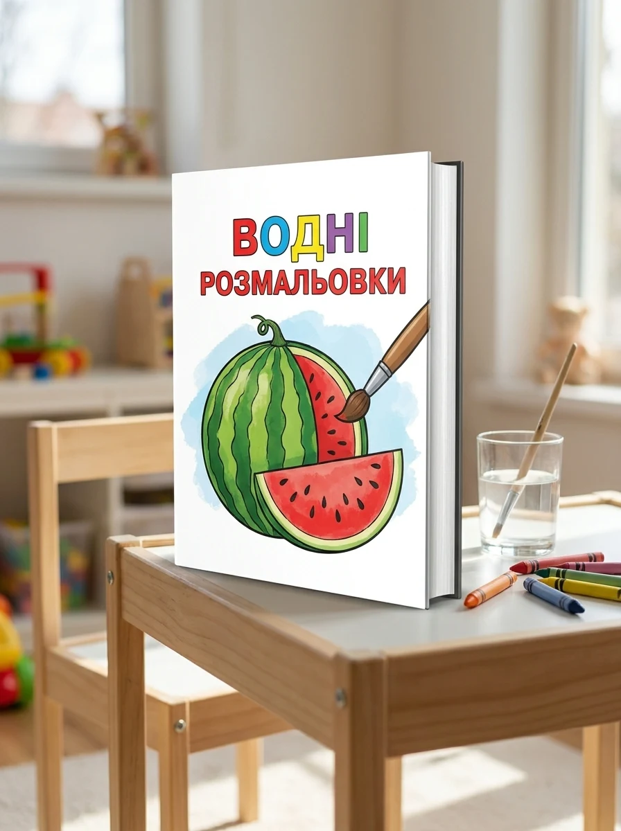 Водні размальовки.Овочі та фрукти. — Розмальовки для дітей