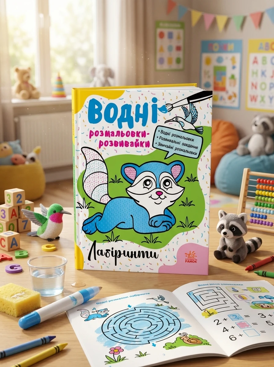 Водні розмальовки-розвивайки. Лабіринти — Розмальовки для дітей