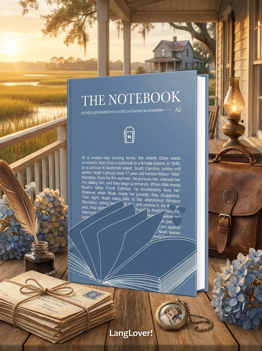 Воркбук для вивчення англійської мови по фільмах. The Notebook. Рівень A2 — Вивчення мов
