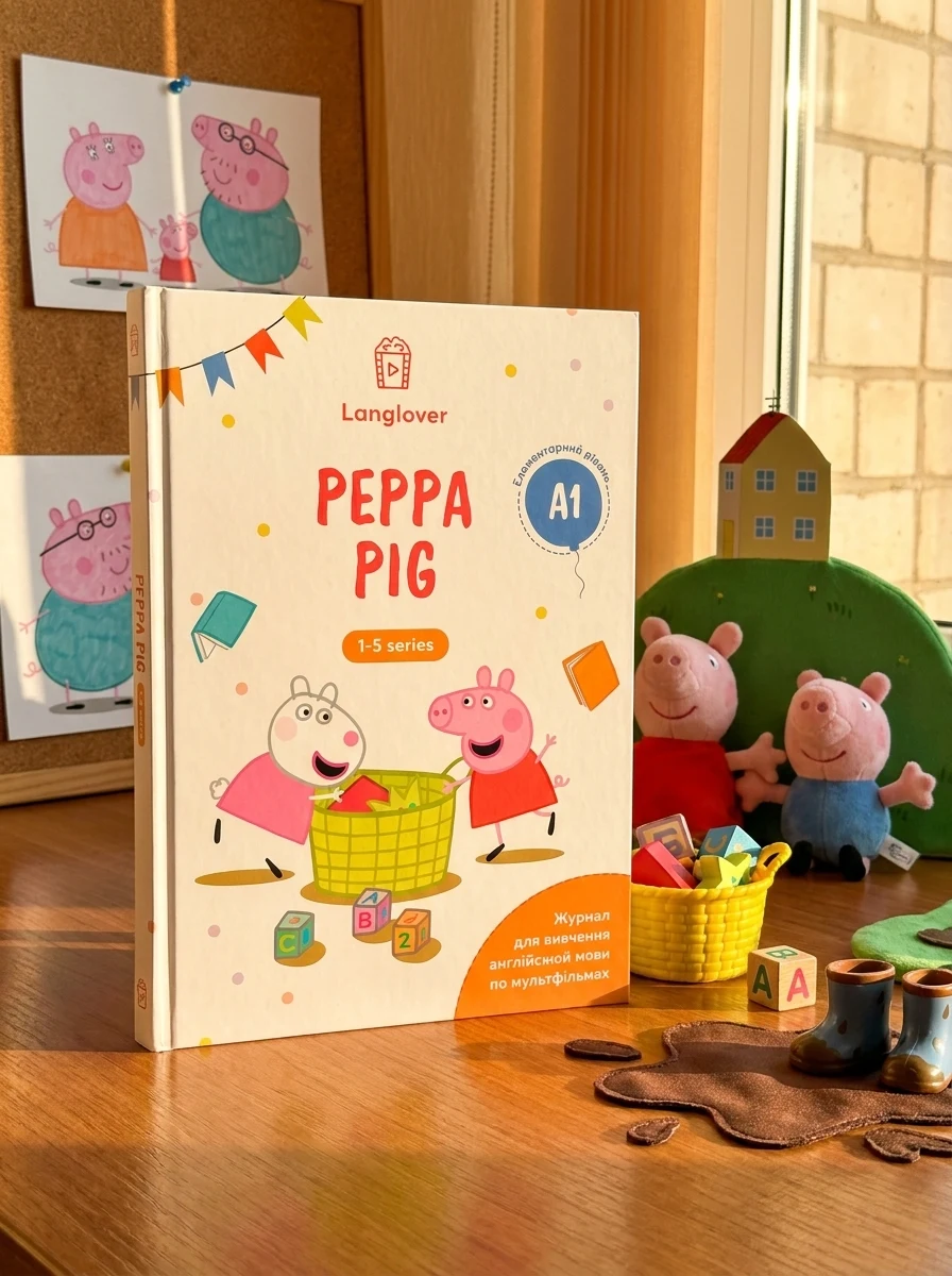 Воркбук для вивчення англійської мови по мультфільмах. Peppa Pig. Рівень A1 — Вивчення мов