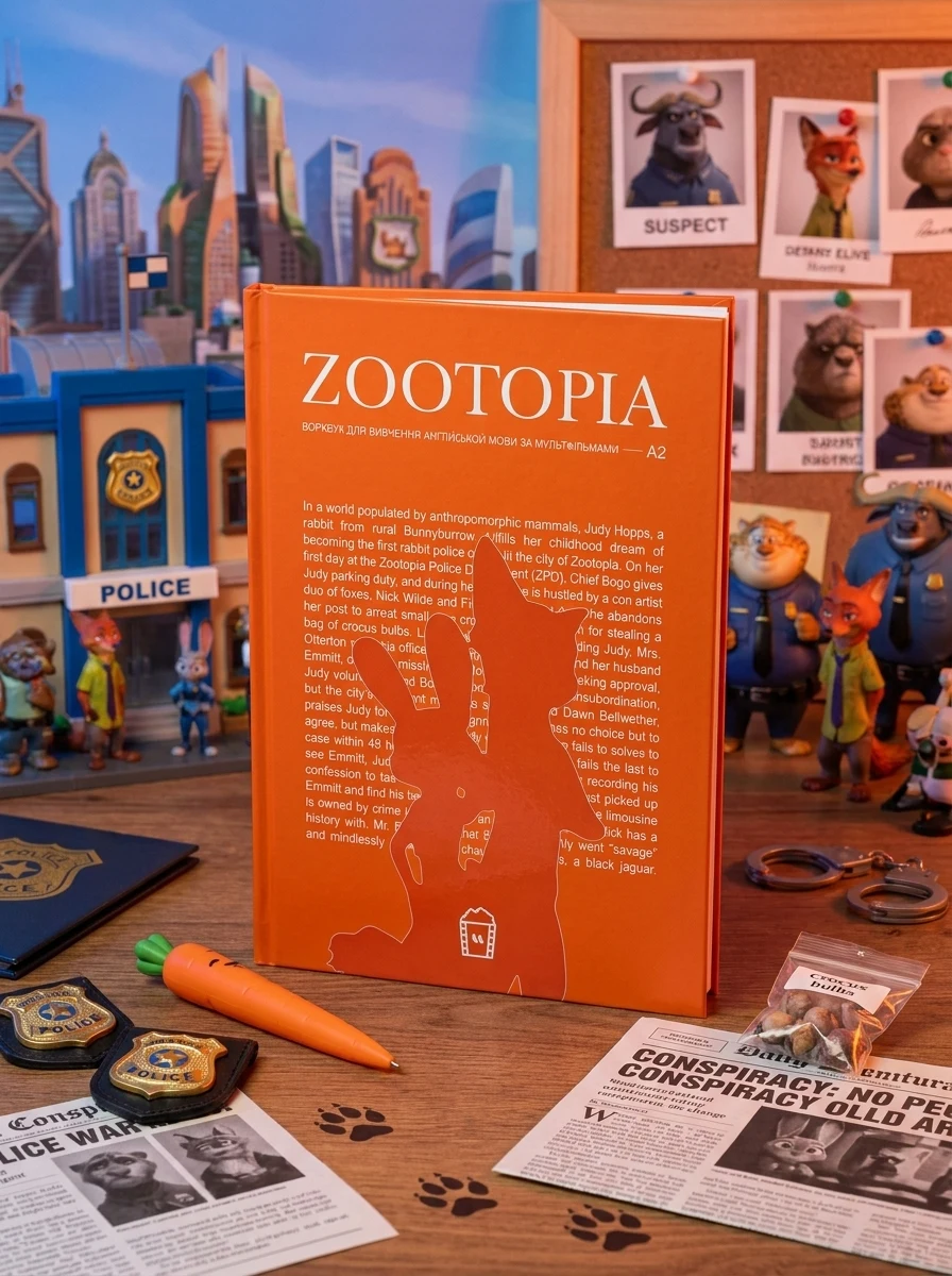 Воркбук для вивчення англійської мови по мультфільмах. Zootopia. Рівень A2 — Вивчення мов
