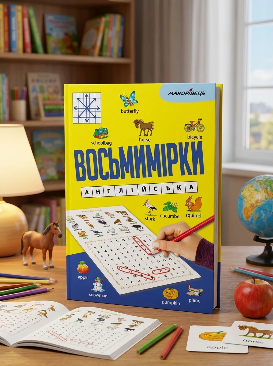 Восьмимірки. Англійська — Розвивальні книги