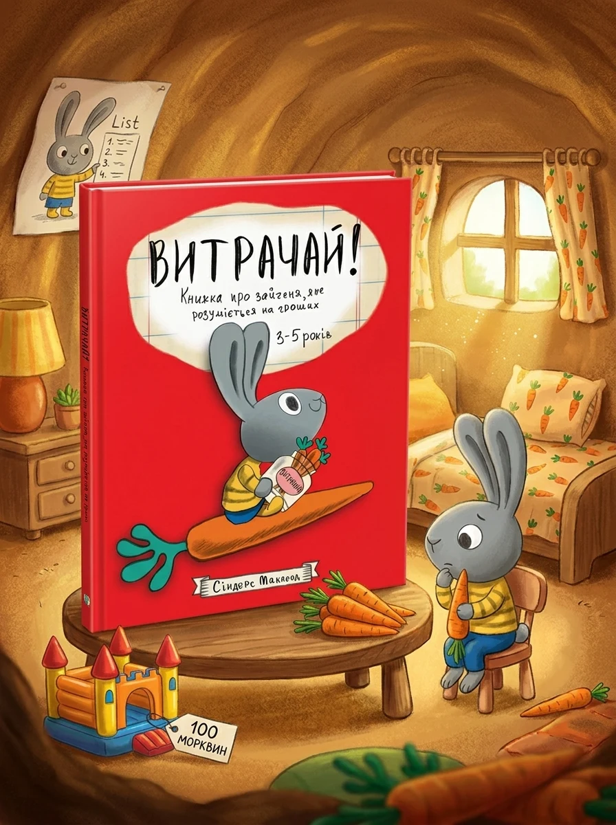 Витрачай! Книжка про зайченя, яке розуміється на грошах — Пізнавальні книги для дітей