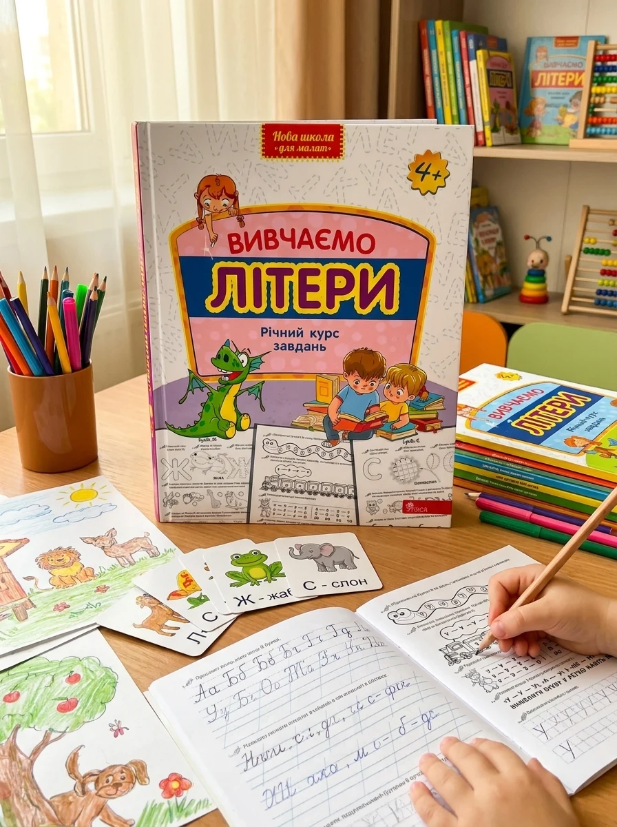 Вивчаємо літери. Річний курс завдань — Пізнавальні книги для дітей