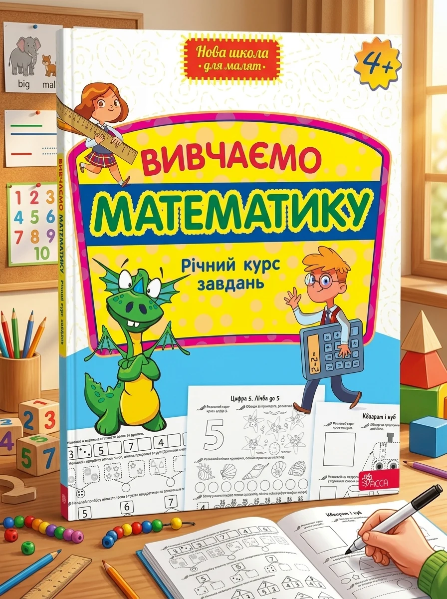 Вивчаємо математику. Річний курс завдань — Пізнавальні книги для дітей