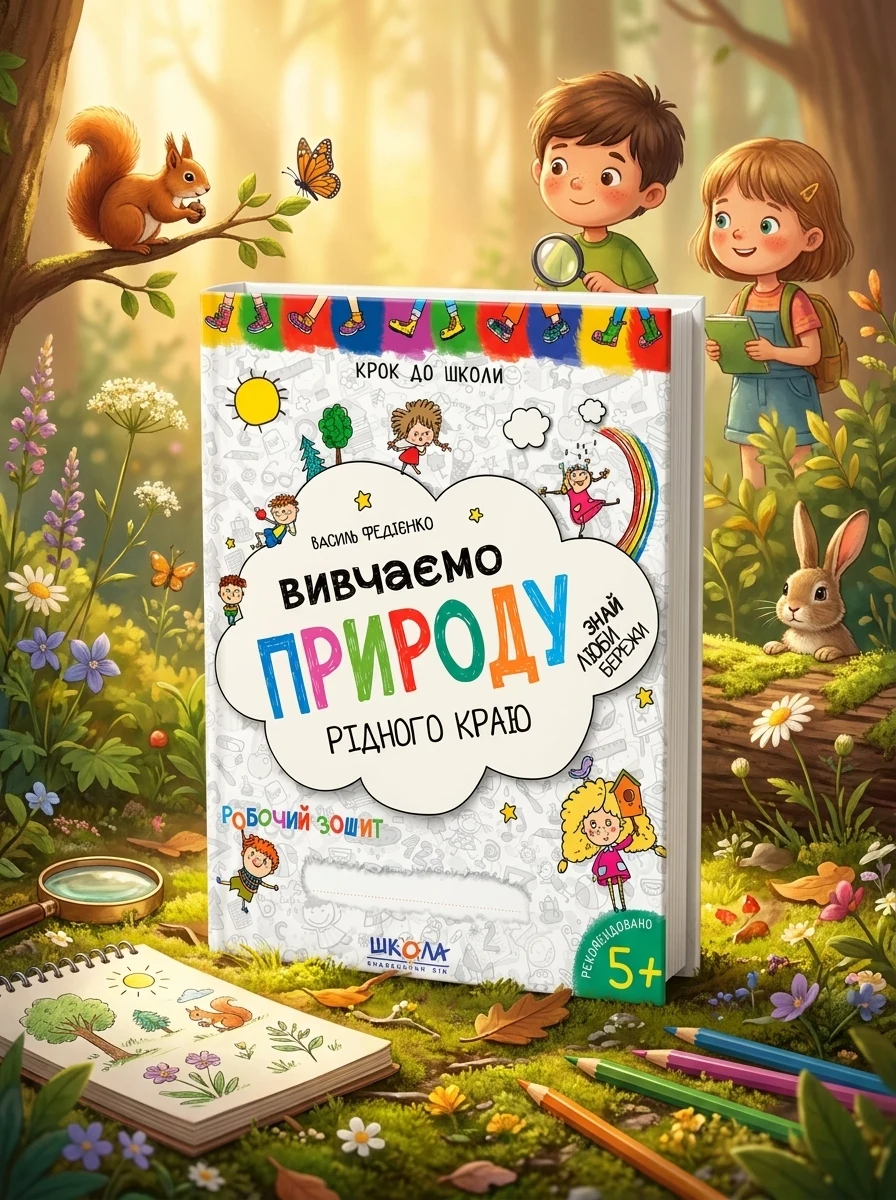 Вивчаємо природу рідного краю. Синя графічна сітка — Розвивальні книги