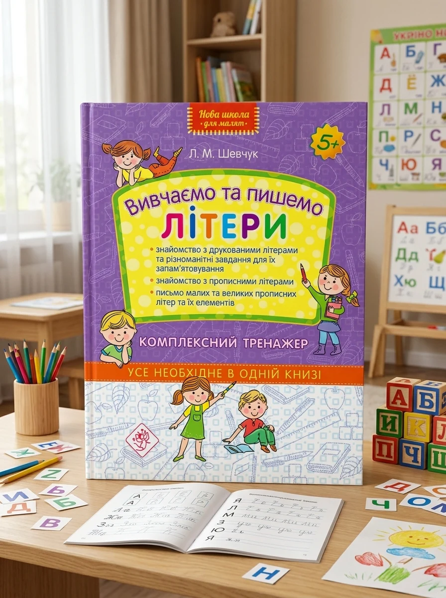 Вивчаємо та пишемо літери. Комплексний тренажер — Розвивальні книги