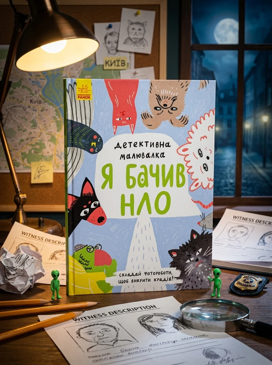Я бачив НЛО. Детективна малювалка — Дитячі детективи