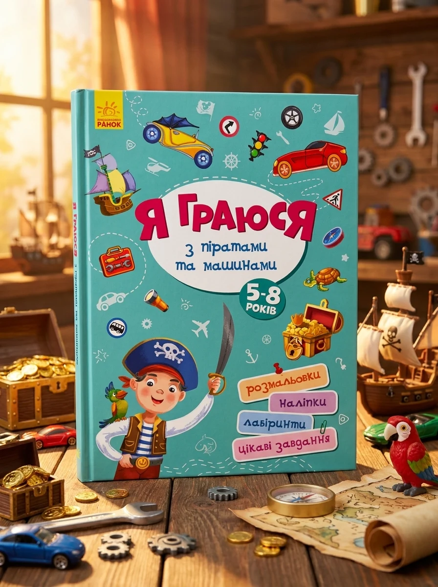 Я граюся з піратами та машинами — Книги з наліпками