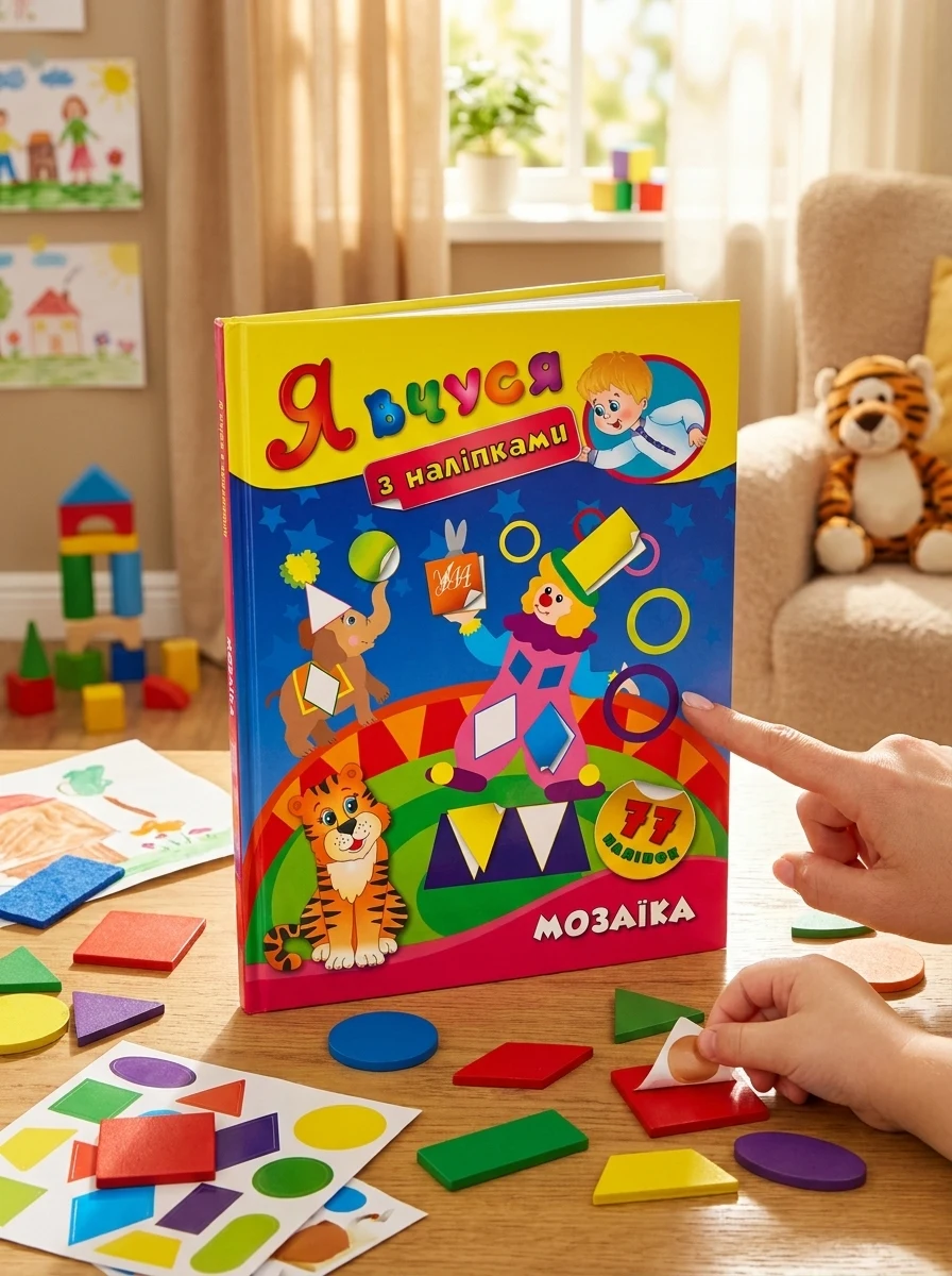 Я вчуся з наліпками. Мозаїка — Книги з наліпками