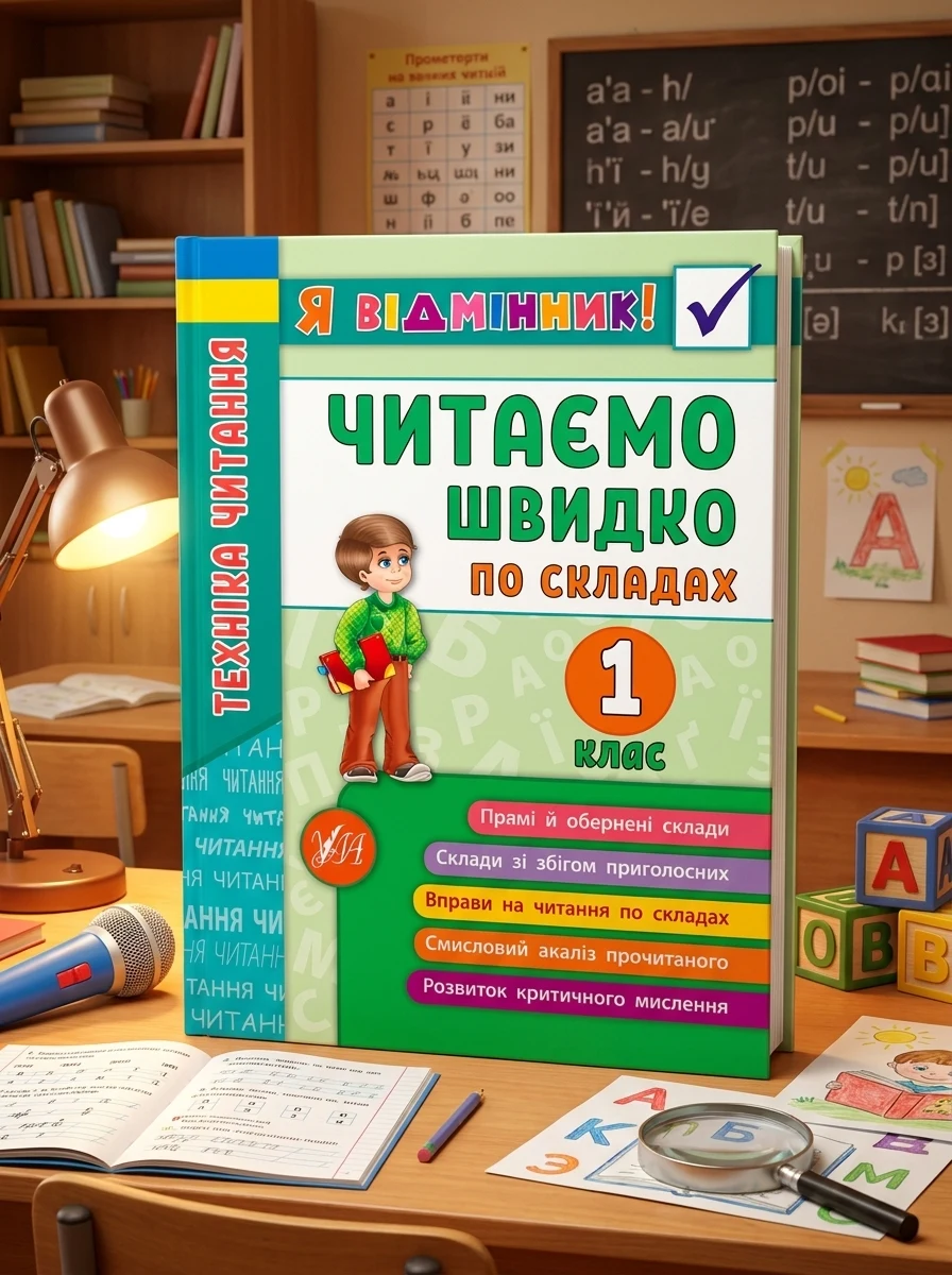 Я відмінник! Техніка читання. Читаємо швидко по складах. 1 клас — Книги для школи