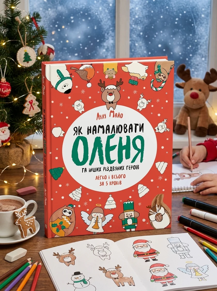 Як намалювати оленя та інших різдвяних героїв — фото 2