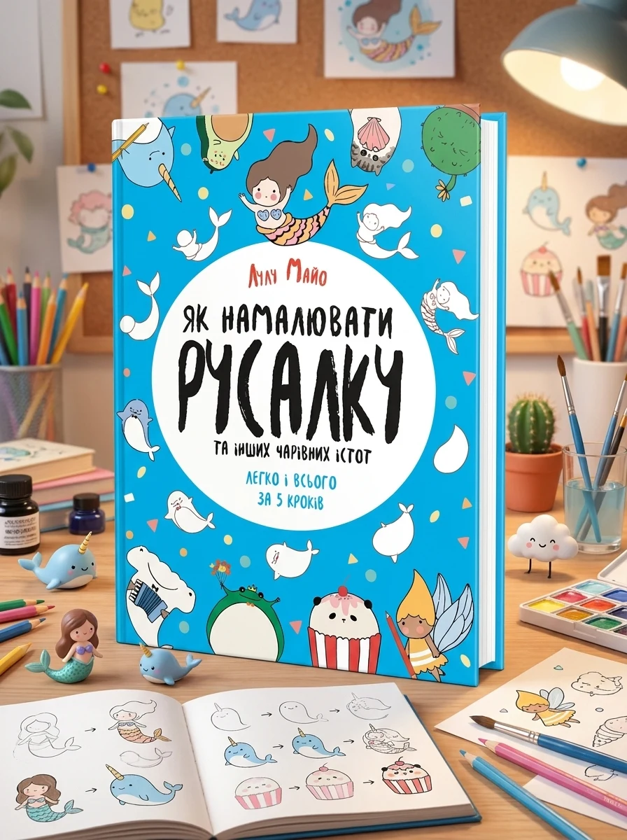 Як намалювати русалку та інших чарівних істот — Розвивальні книги