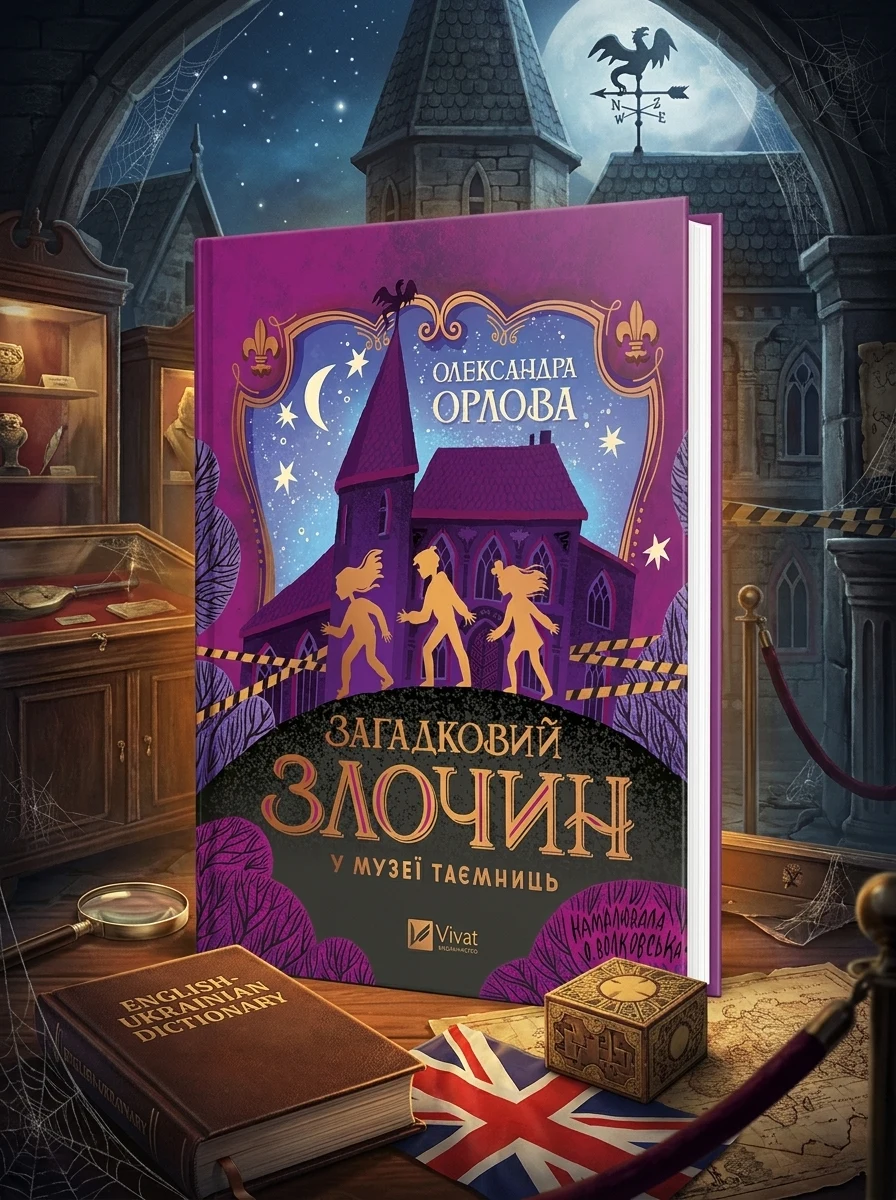 Загадковий злочин у музеї таємниць — Дитяча література іноземними мовами