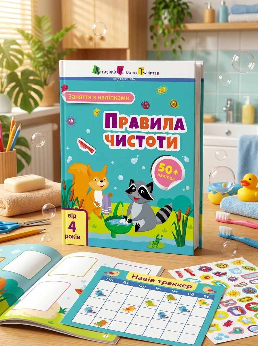 Заняття з наліпками. Правила чистоти — Розвивальні книги