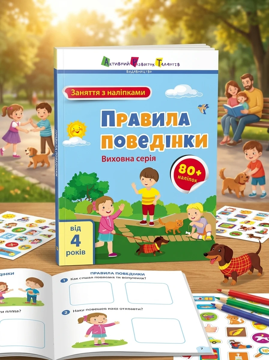 Заняття з наліпками. Правила поведінки — Розвивальні книги