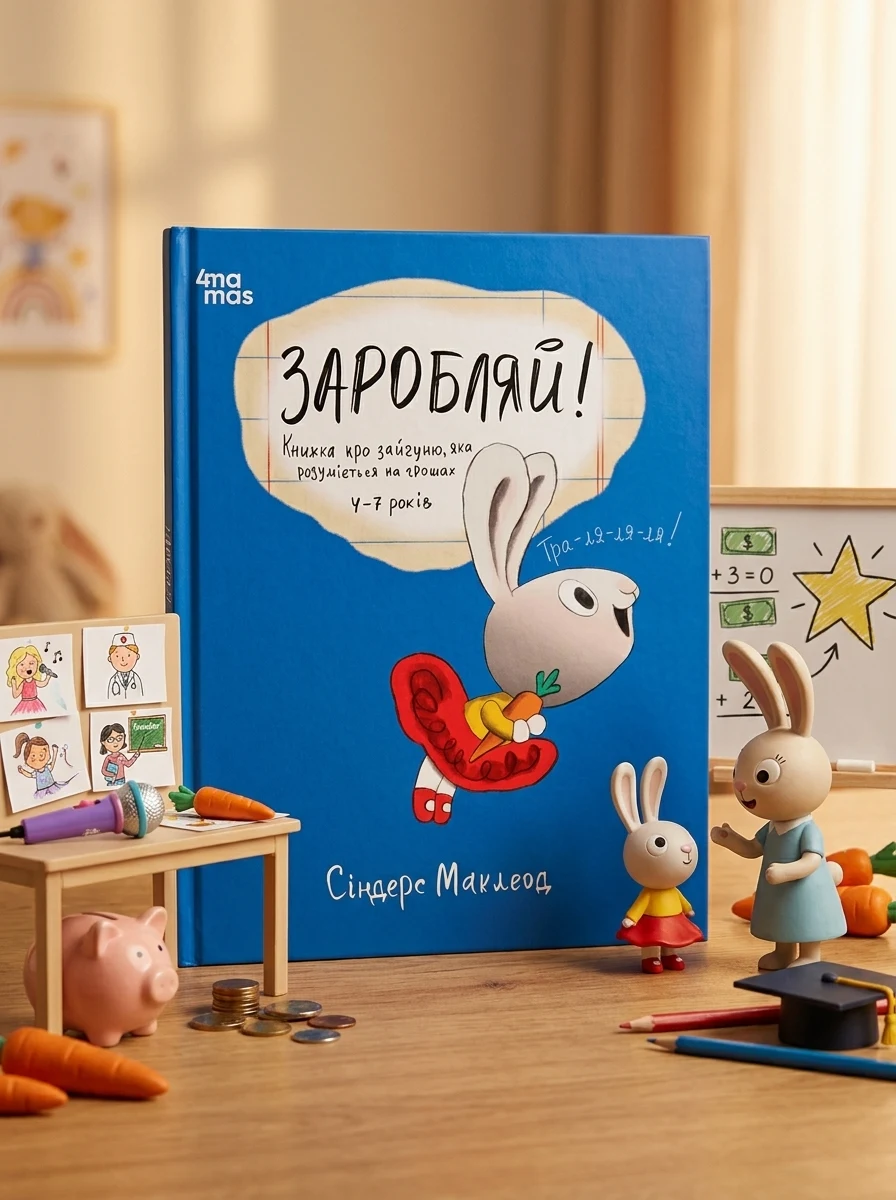 Заробляй! Книжка про зайчуню, яка розуміється на грошах — Пізнавальні книги для дітей