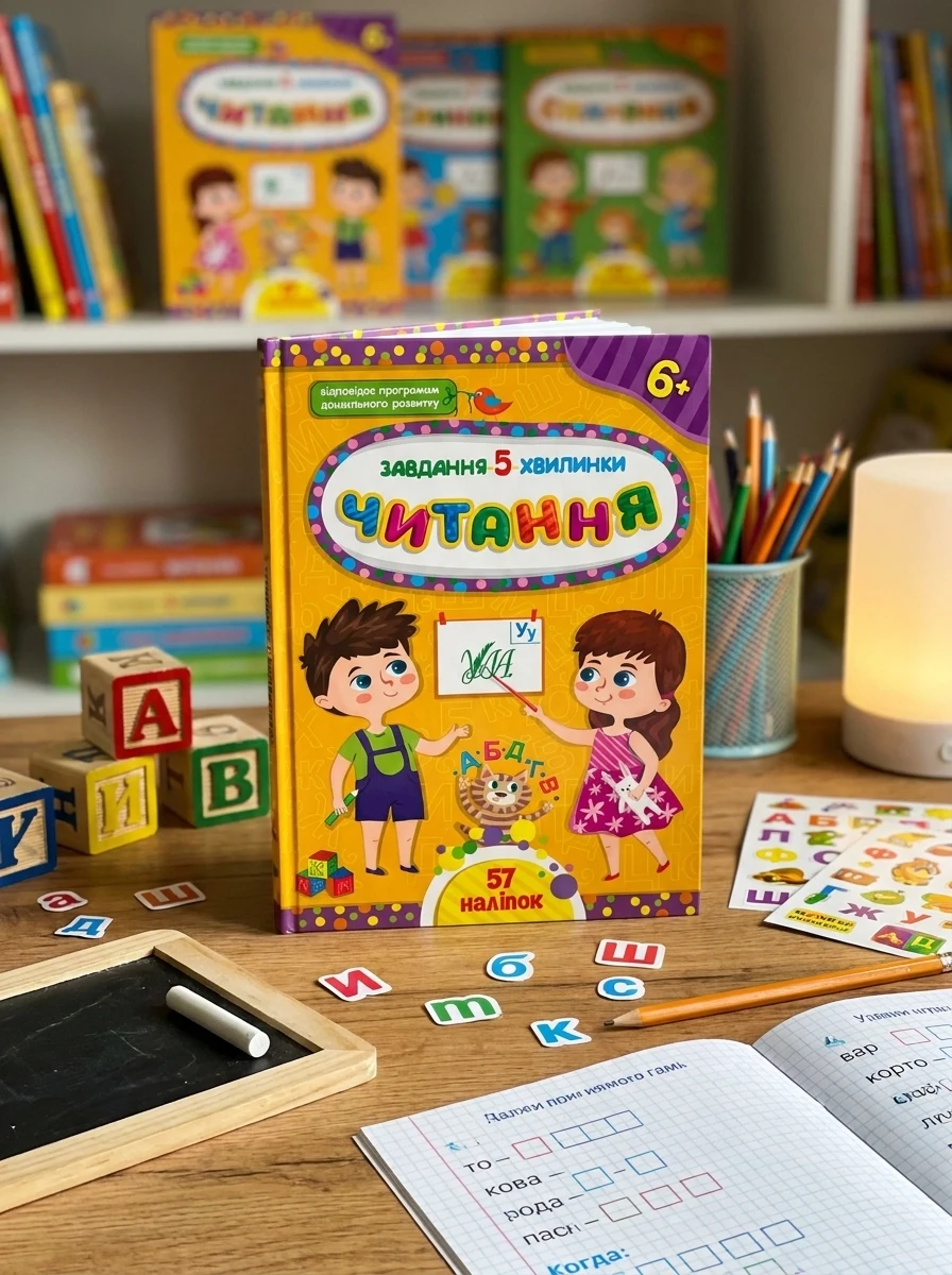 Завдання-5-хвилинки. Читання. Від 6 років — Розвивальні книги