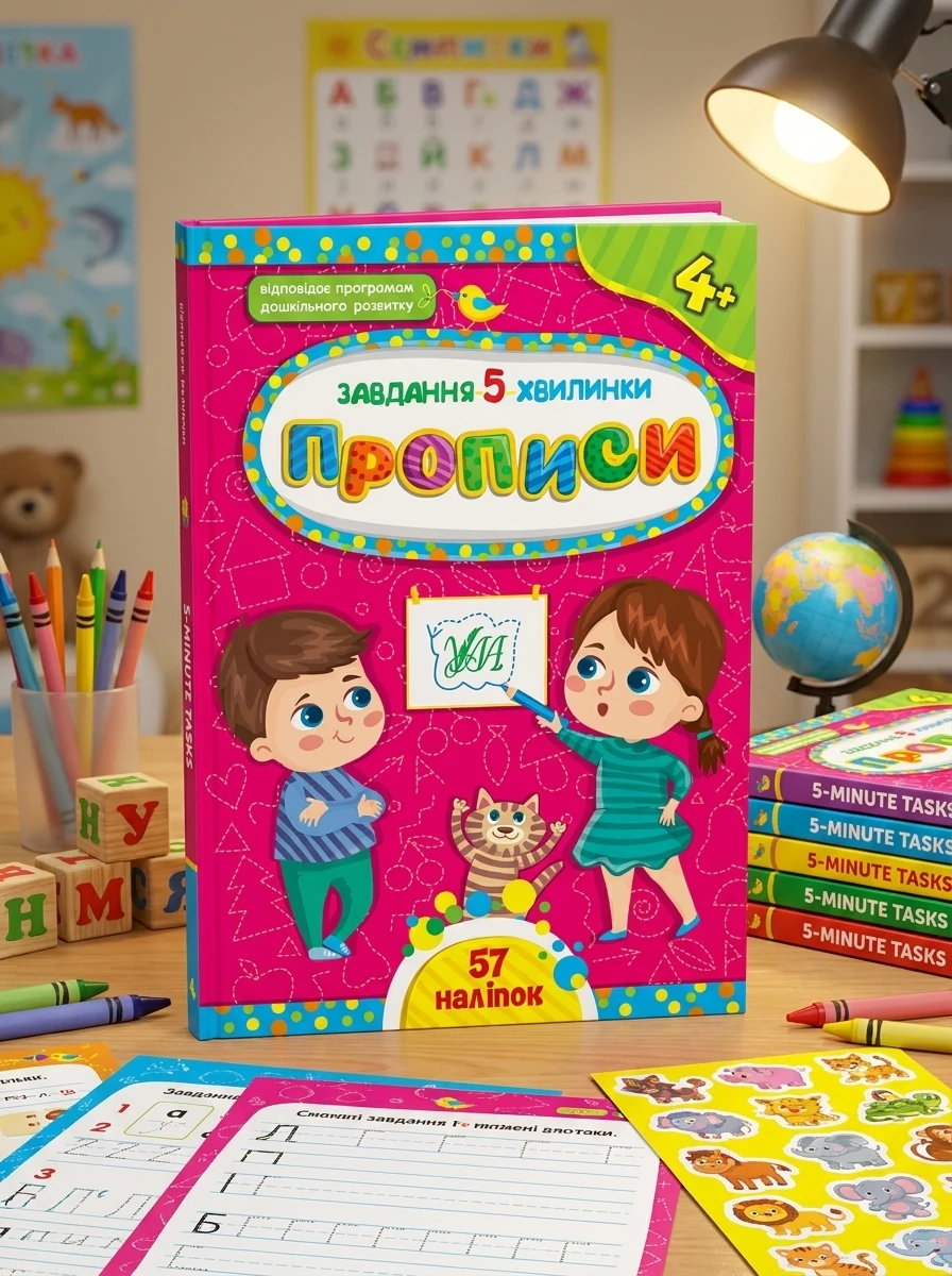Завдання-5-хвилинки. Прописи. Від 4 років — Розвивальні книги