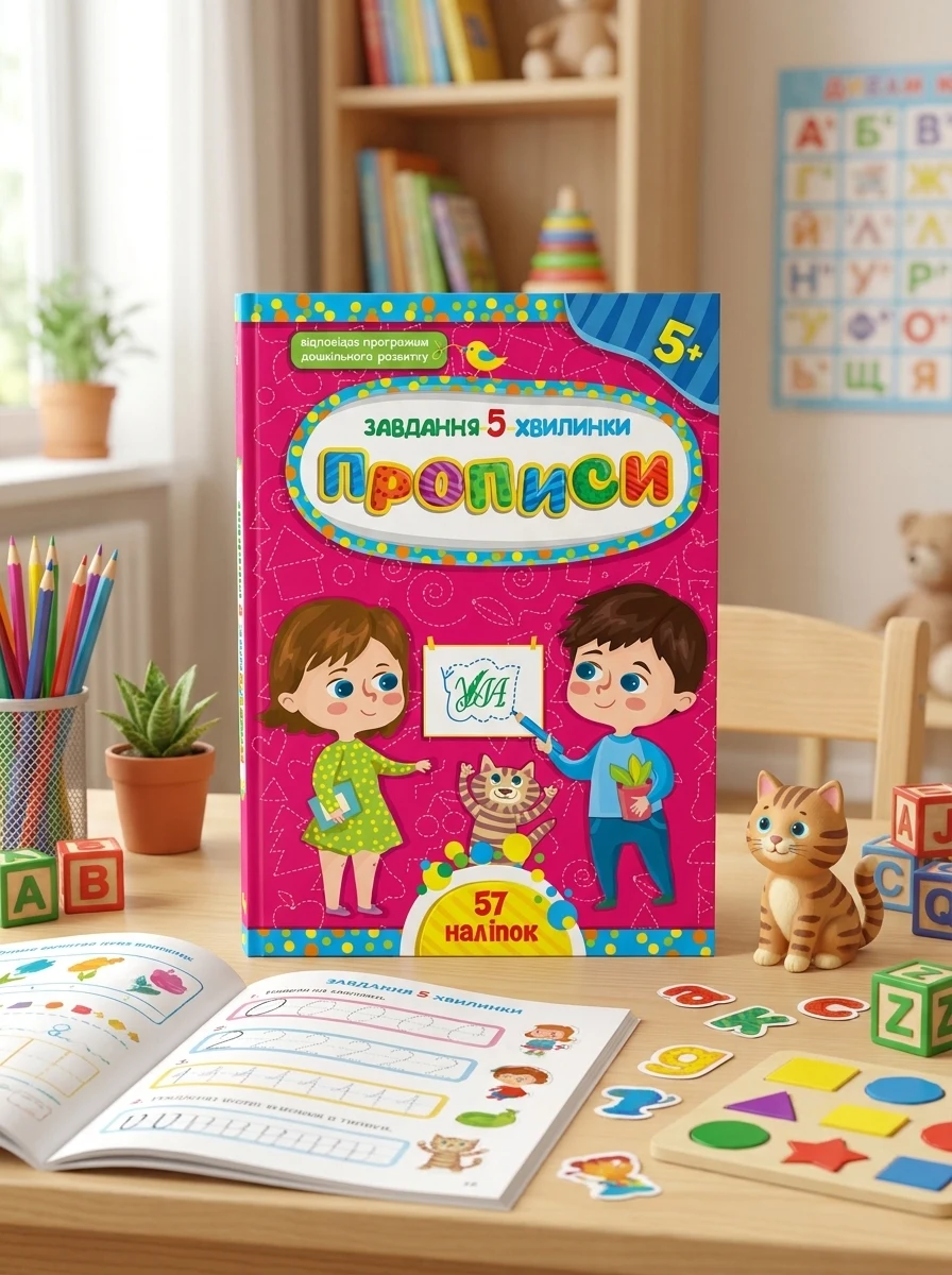 Завдання-5-хвилинки. Прописи. Від 5 років — Розвивальні книги