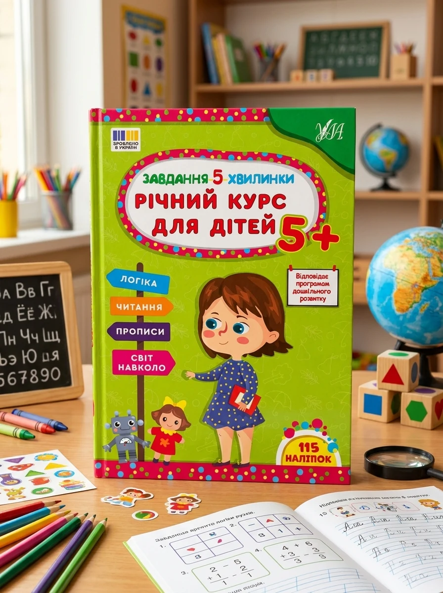 Завдання-5-хвилинки. Річний курс для дітей. Від 5 років — Розвивальні книги