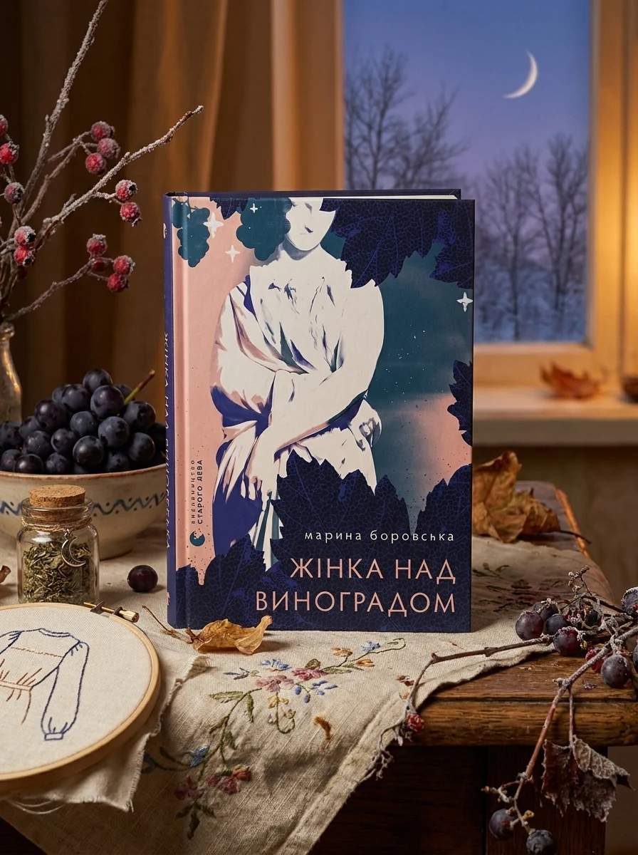 Жінка над виноградом