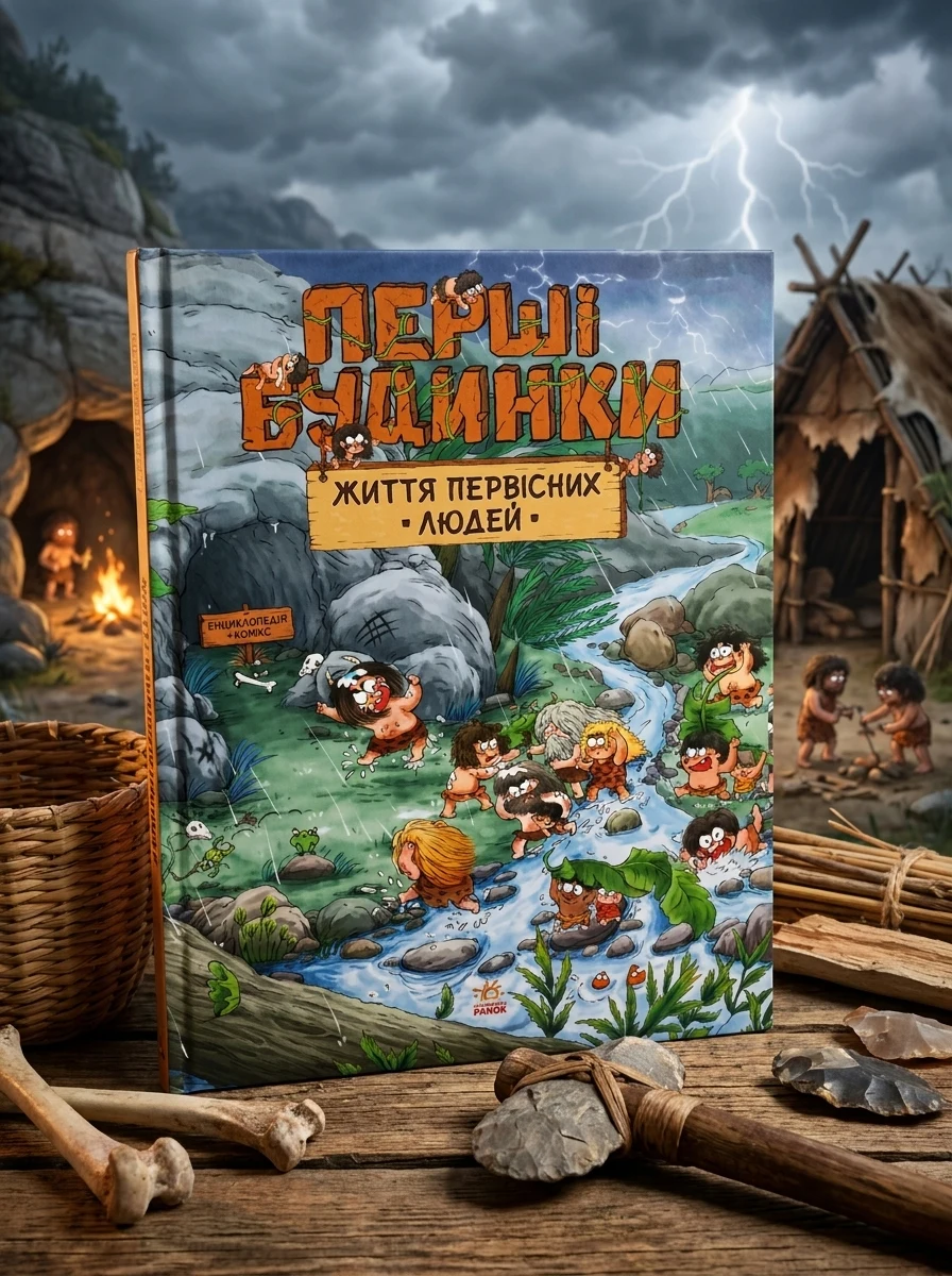 Життя первісних людей. Перші будинки — Дитячі енциклопедії