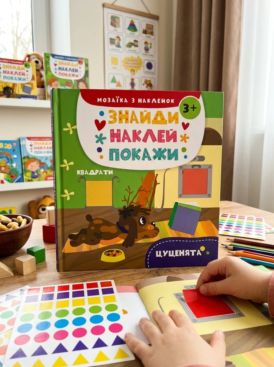 Знайди. Наклей. Покажи. Цуценята. Від 3 років — Розвивальні книги