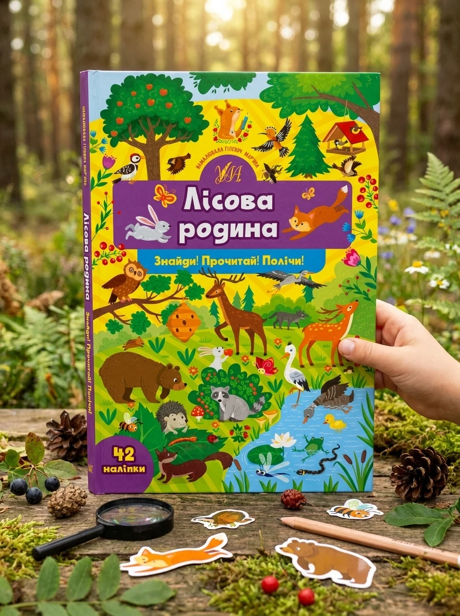 Знайди! Прочитай! Полічи! Лісова родина — Розвивальні книги