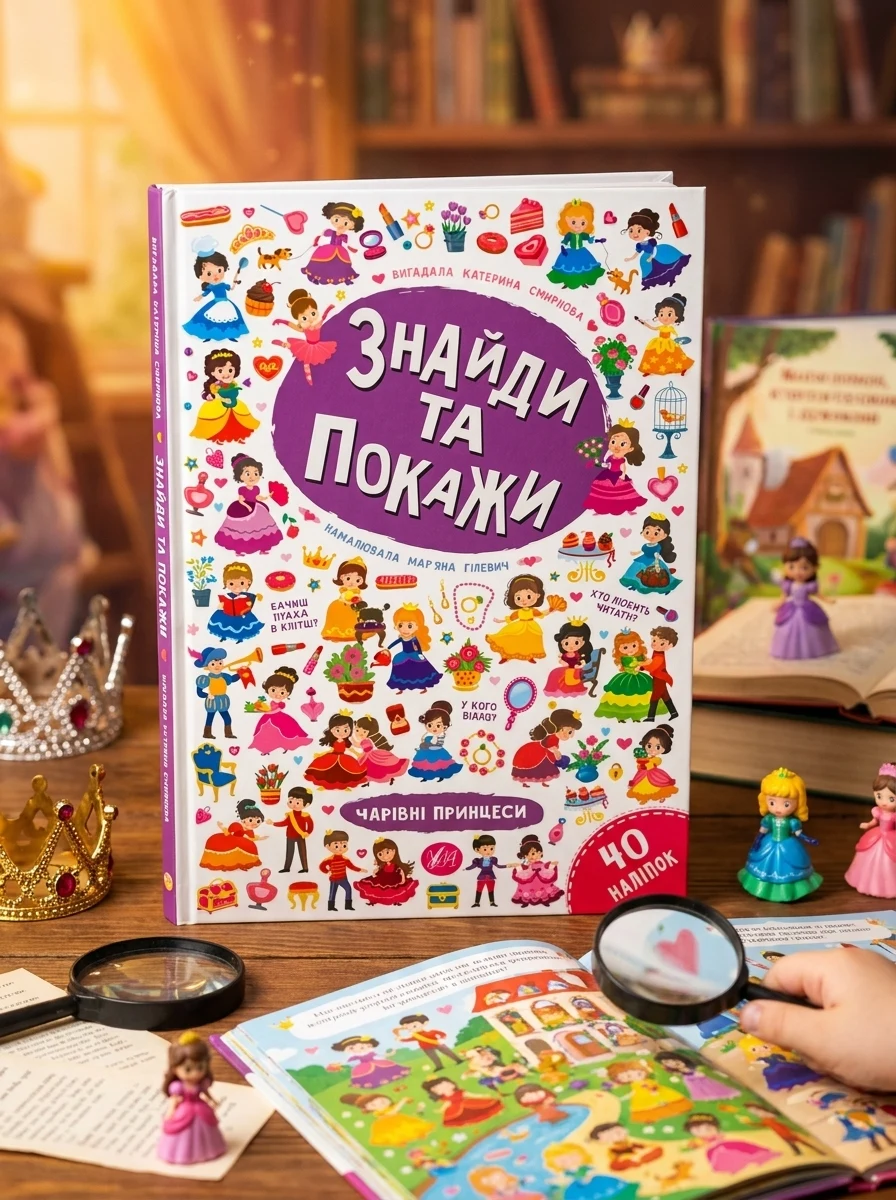 Знайди та покажи. Чарівні принцеси — Розвивальні книги