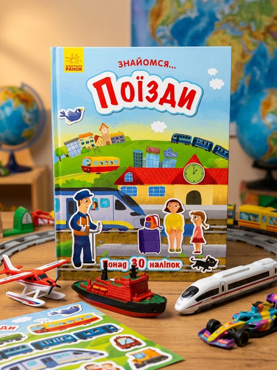 Знайомся... Поїзди — Книги з наліпками