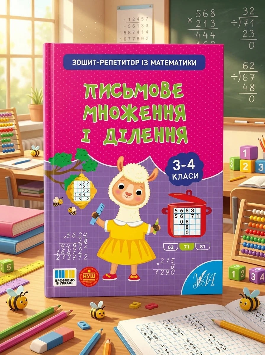 Зошит-репетитор із математики. Письмове множення і ділення. 3-4 клас — Книги для школи