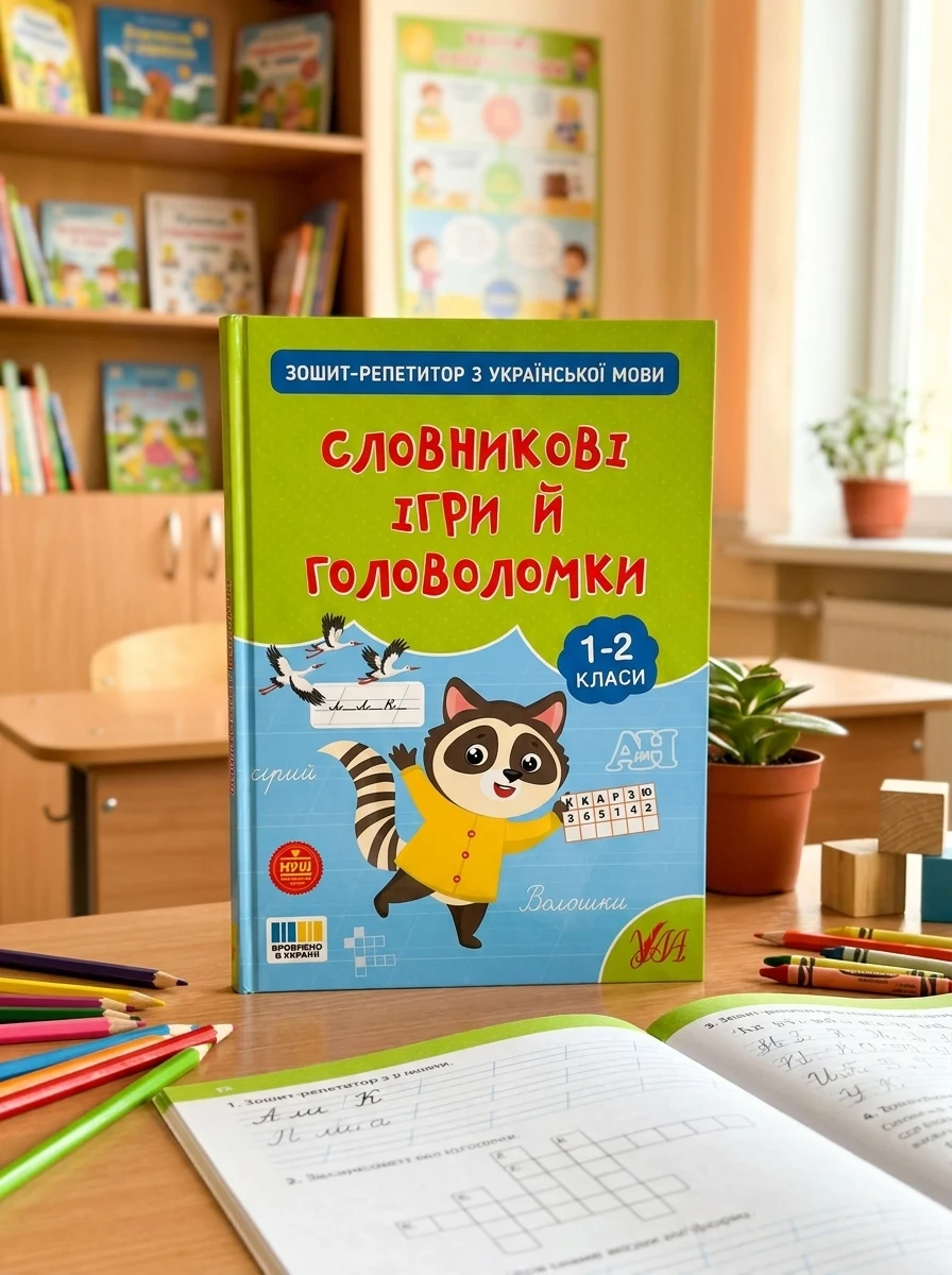 Зошит-репетитор з української мови. Словникові ігри й головоломки. 1-2 клас — Книги для школи
