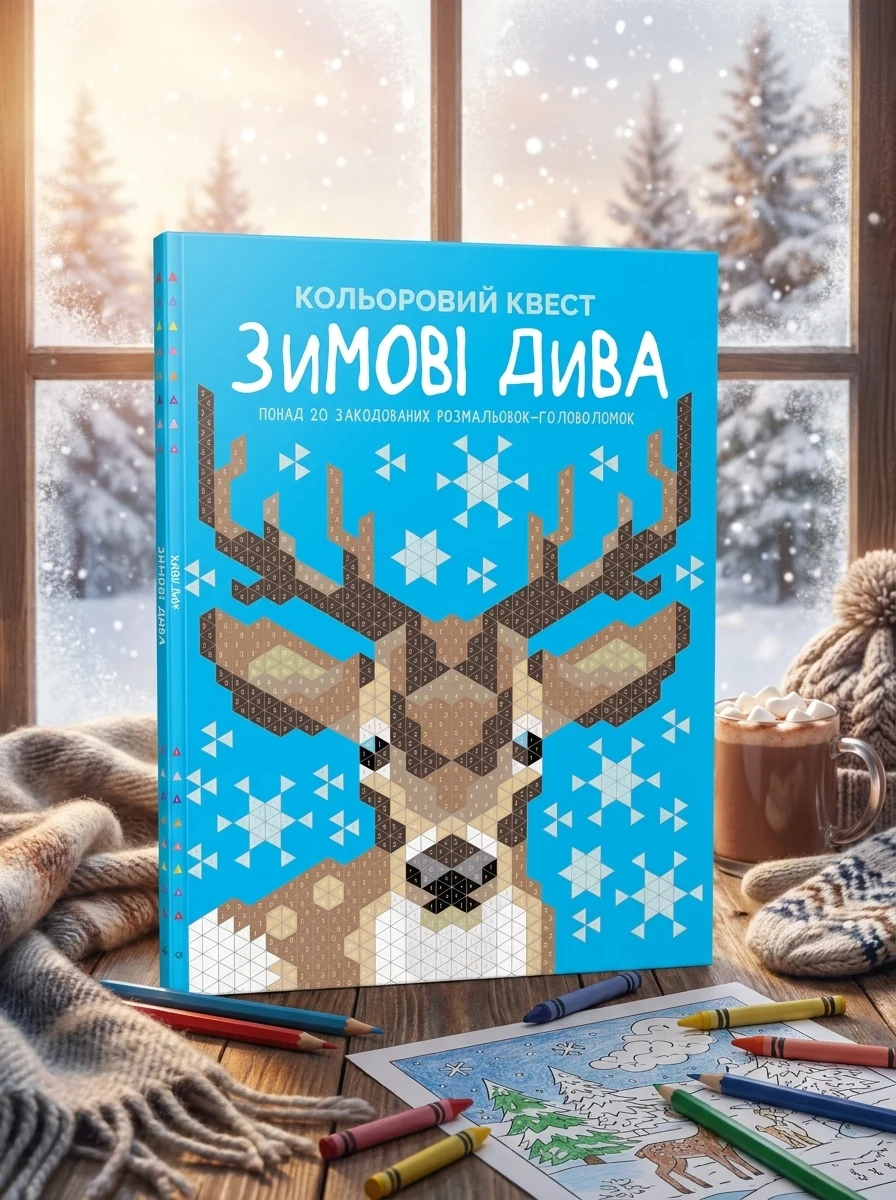 Зимові дива. Кольоровий квест — Розмальовки для дітей