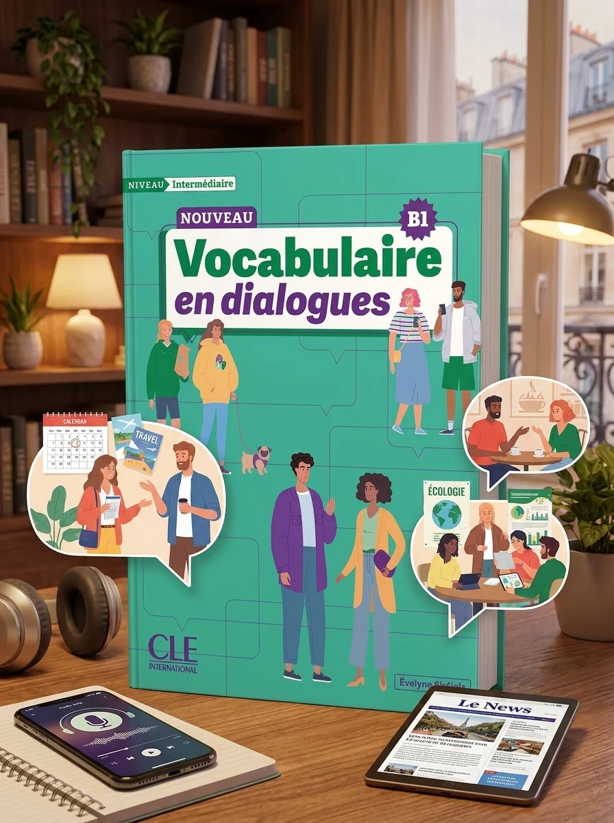 Vocabulaire en dialogues. Intermédiaire (B1) Livre + Audio en ligne — Вивчення мов