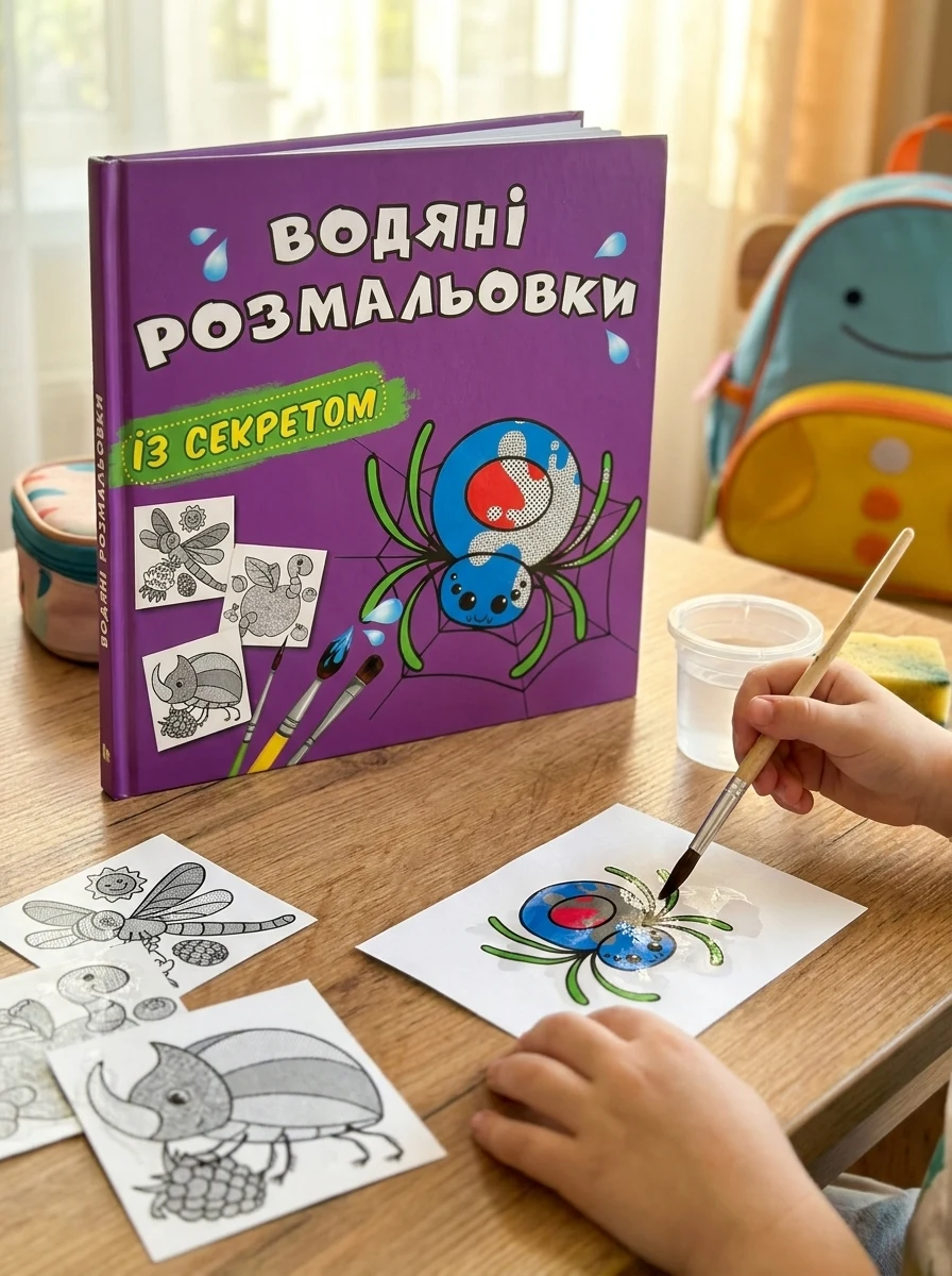 Водяні розмальовки із секретом. Павучок — Дитяча література