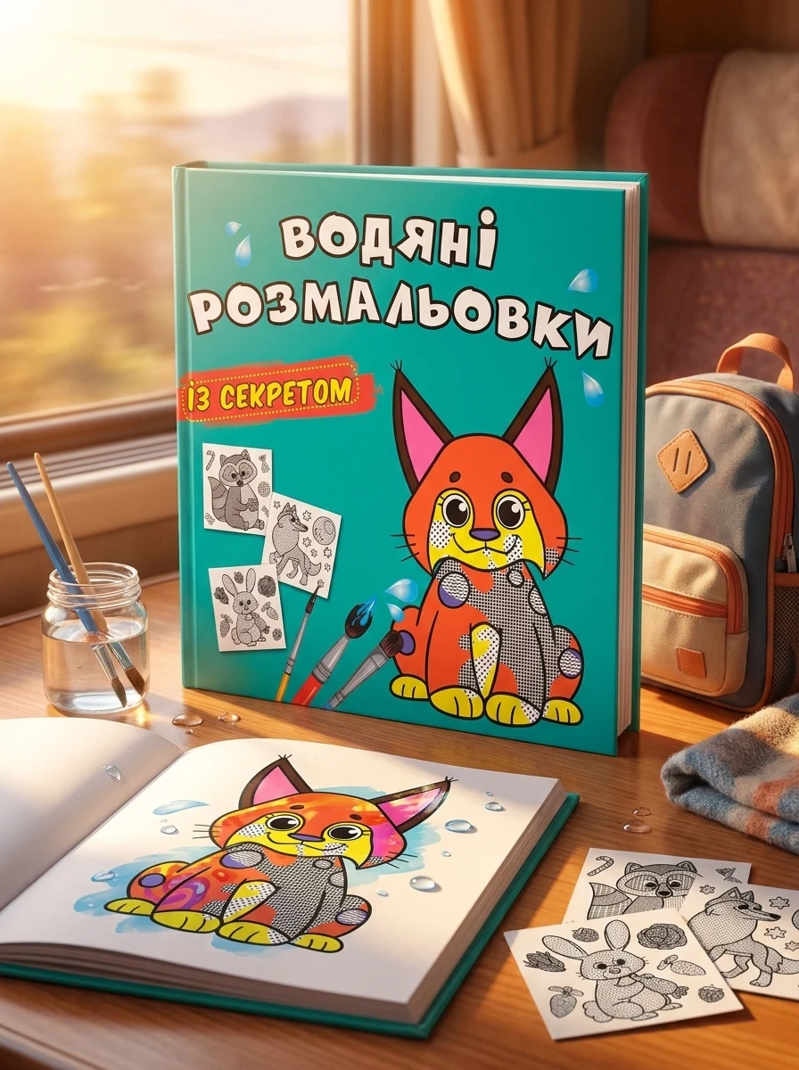 Водяні розмальовки із секретом. Рись — Дитяча література