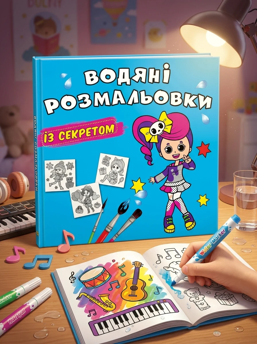 Водяні розмальовки із секретом. Співачка — Дитяча література