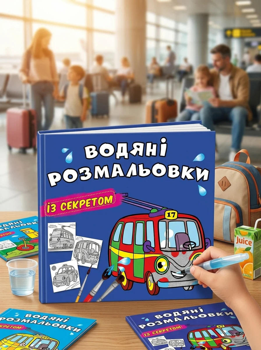 Водяні розмальовки із секретом. Тролейбус — Дитяча література