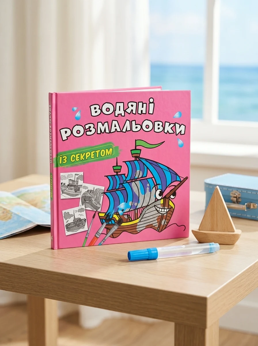 Водяні розмальовки із секретом. Вітрильник — Дитяча література