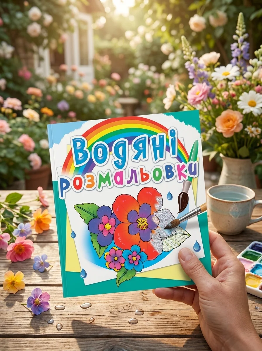Водяні розмальовки. Квіти — Дитяча література