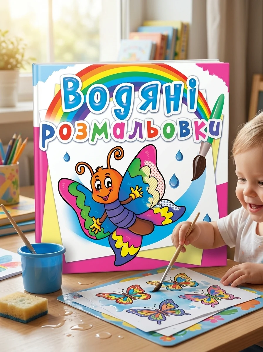 Водяні розмальовки. Метелик — Дитяча література