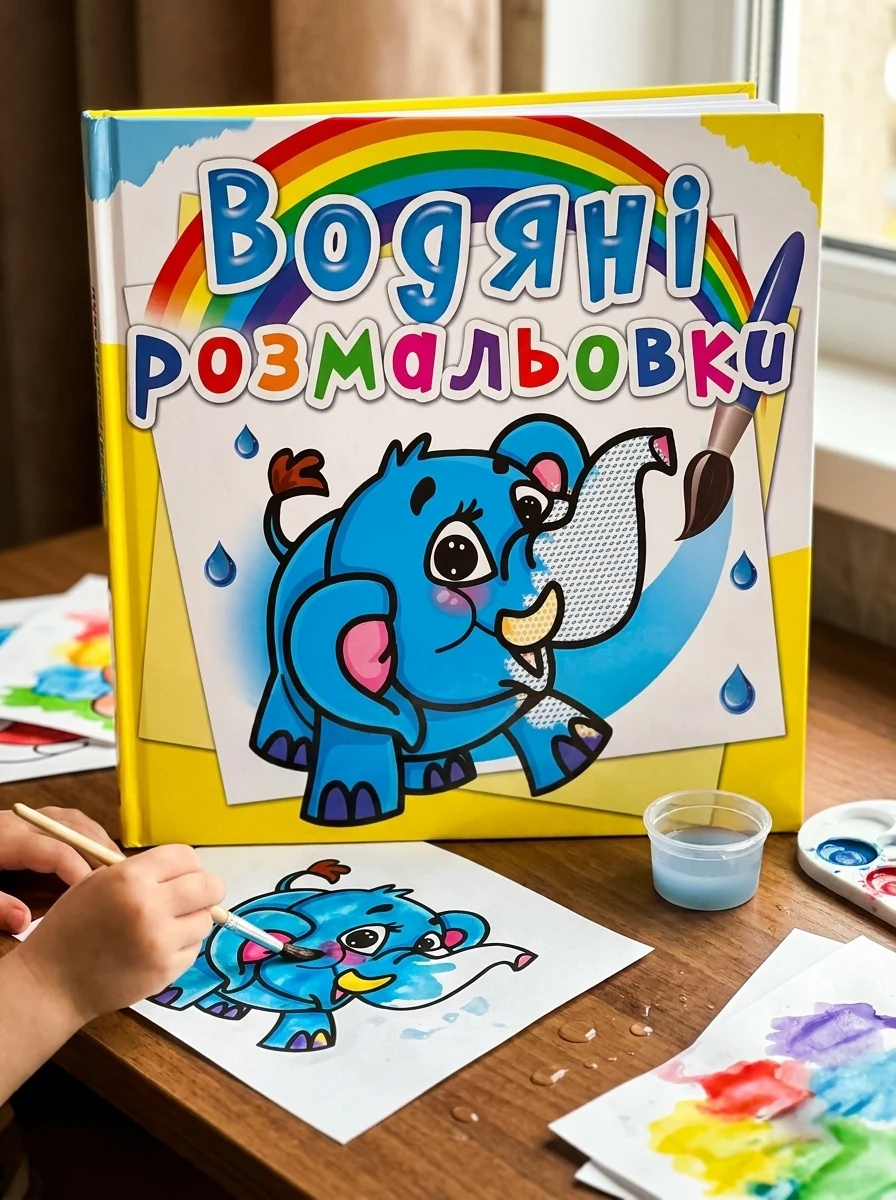 Водяні розмальовки. Слоненя — Дитяча література
